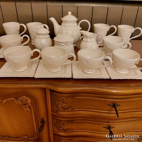 Glazed ceramic tea and coffee set