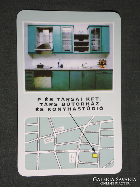 Kártyanaptár, Pécs, Társ bútorház konyha stúdió, lakberendezés,1996, (6)