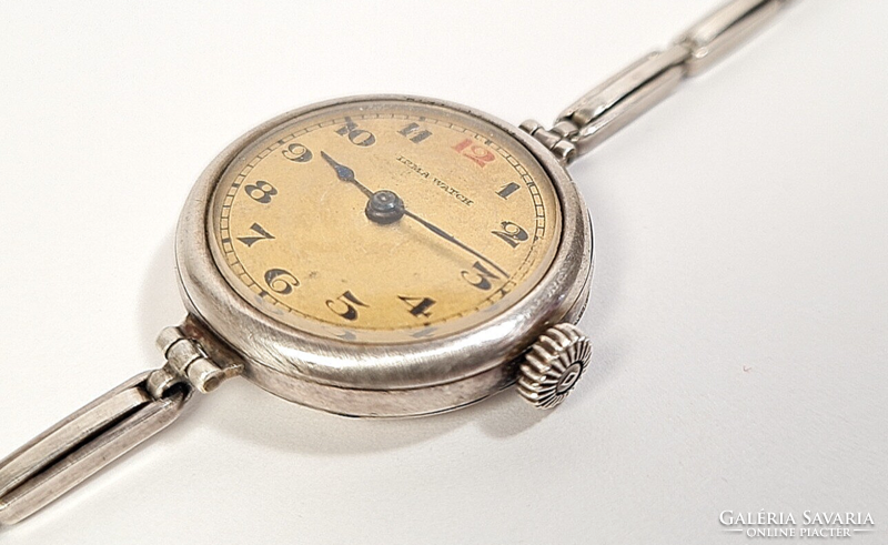 Antique silver women's pocket watch / nun watch - converted into a wristwatch, with a beautiful silver bracelet