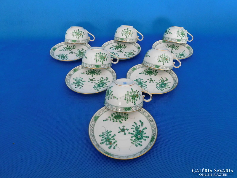 Herend waldstein set of 6 tea cups + saucers