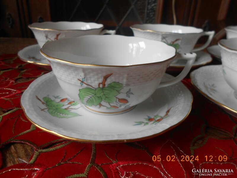 Tea cup with rosehip pattern from Herend