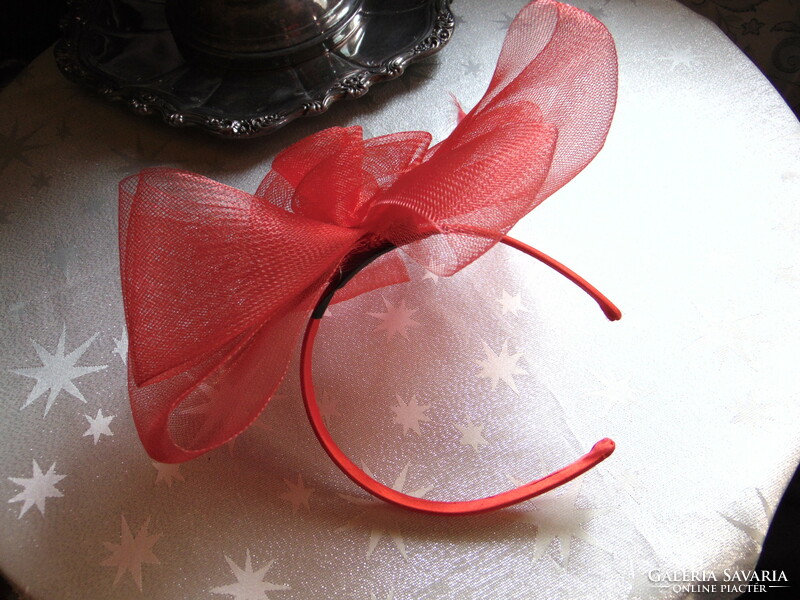 Elegant hair ornament, hair clip in red and black-butter / 2 pcs