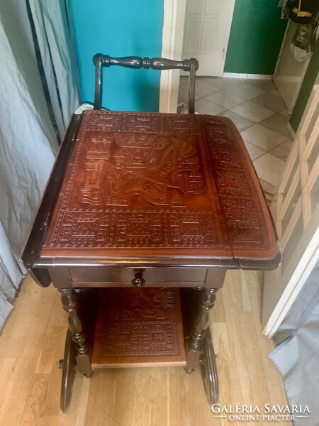 Leather trolley drink holder