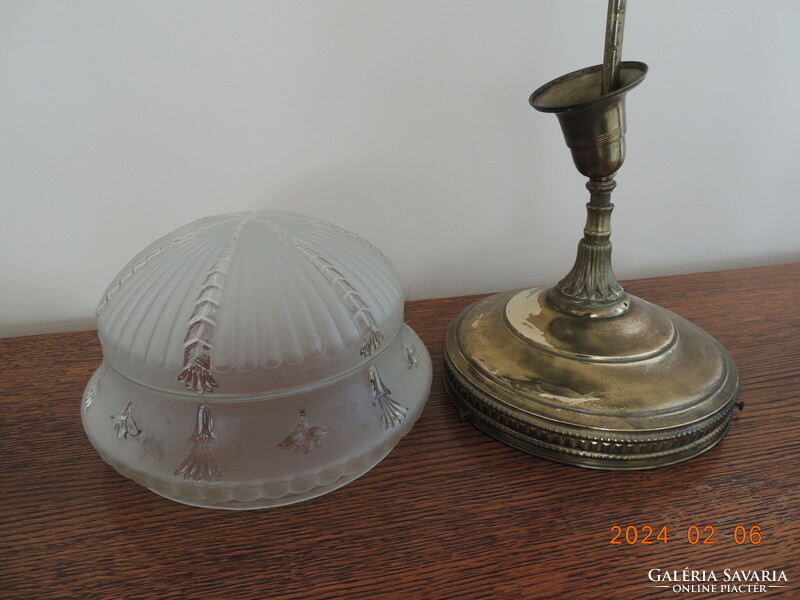Antique glass lampshade