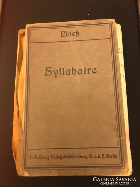Kurzer Lehrgang der französischen Sprache című könyv. Berlin 1920-as kiadás.