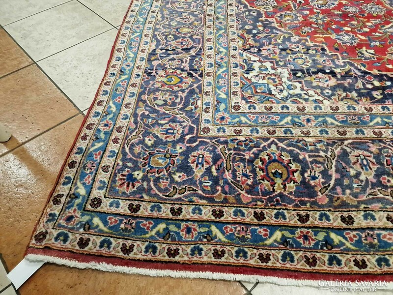 Hatalmas iráni keshan kézi csomózású 240x365 cm gyapjú perzsa szőnyeg MZ242