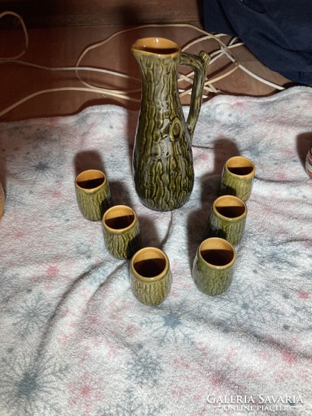 Tree trunk ceramic set