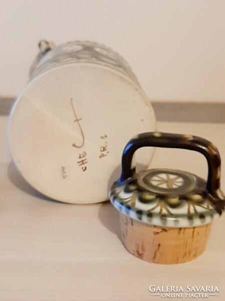 Vintage ceramic milk jug signed by andré l'helguen keraluc
