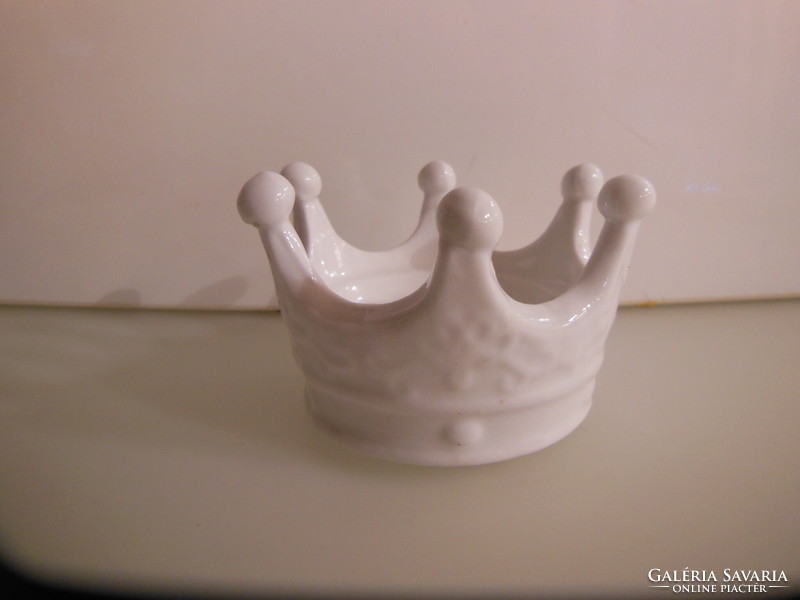 Candle holder - 8 x 5 cm - porcelain - snow white - German - perfect