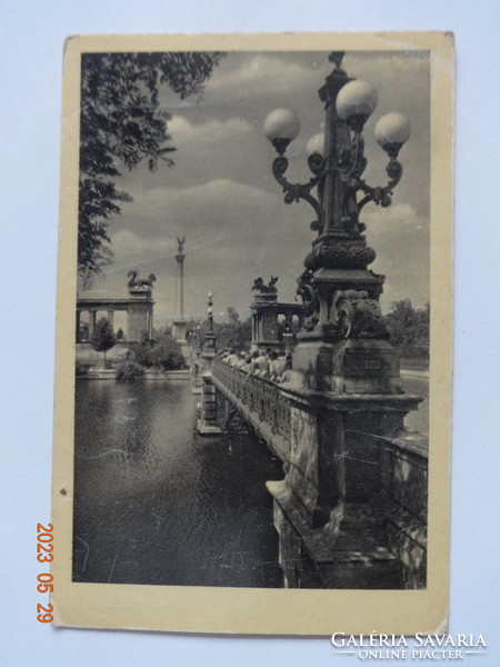 Old postcard: Budapest City Park (1958)