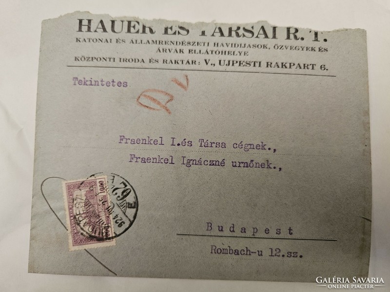 1924 letterhead, Budapest