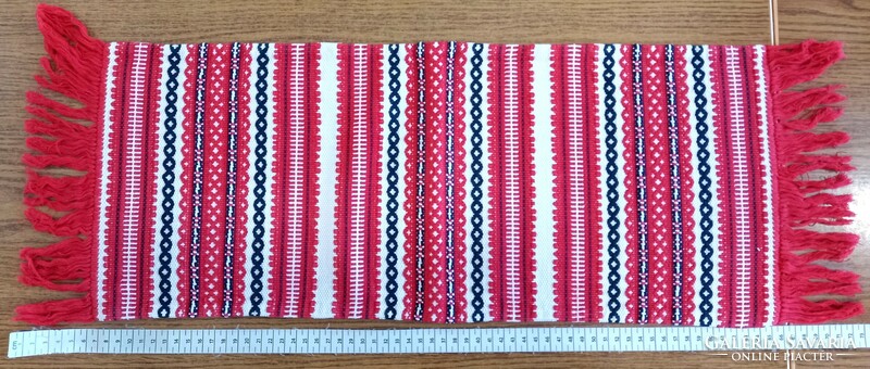 Small, red and black wall protector, or tablecloth, tablecloth, table runner