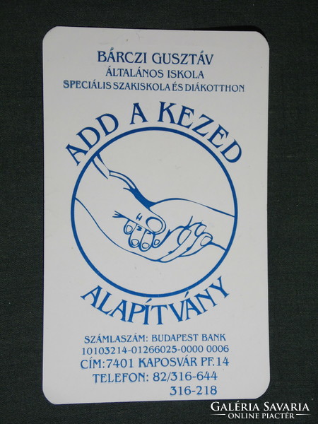 Kártyanaptár, Bárczi Gusztáv álltalános iskola diákotthon, Budapest, grafikai rajzos,1998, (6)