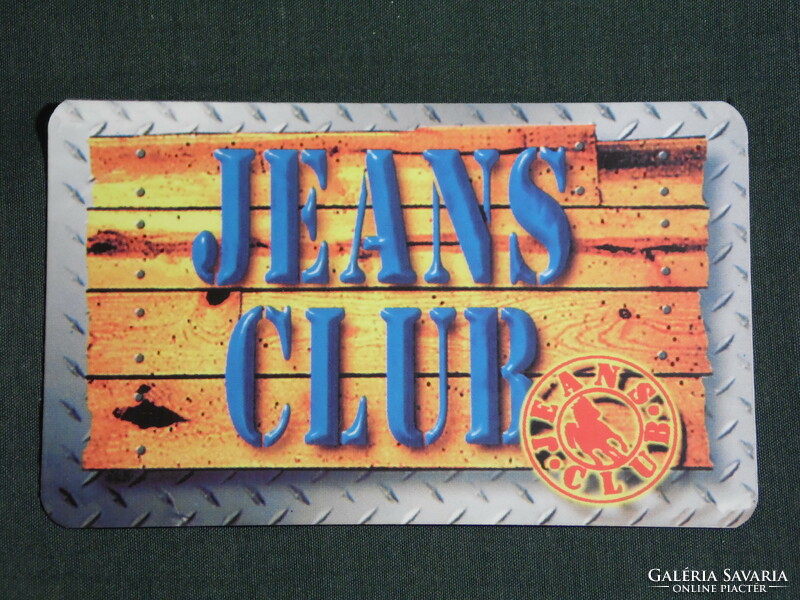 Kártyanaptár, Jeans Club ruházat divat üzletek,Budapest,Pécs,Miskolc,Sopron,1998, (6)