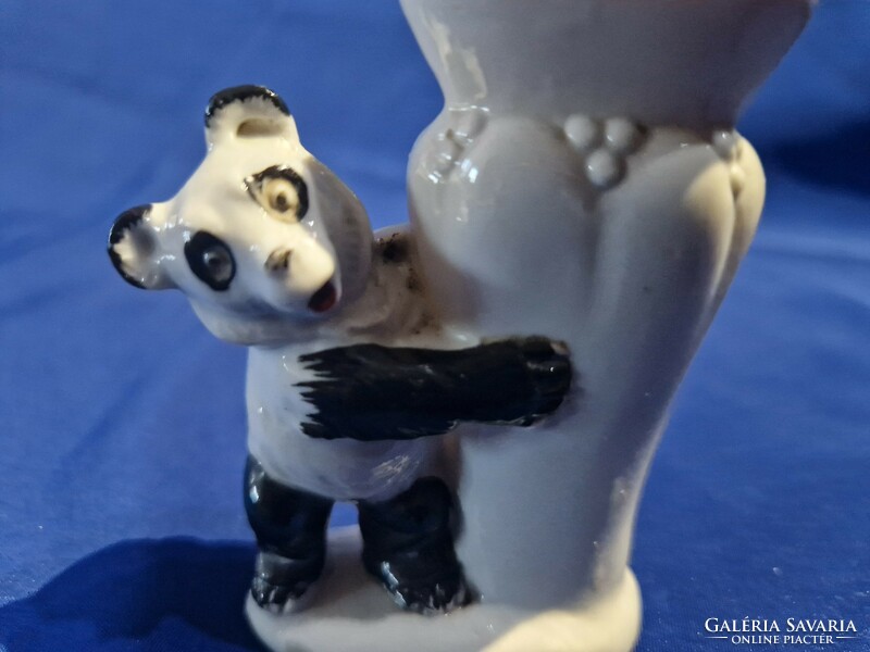 Antik W&A Bertan ibolyás panda medvés macis a kisváza