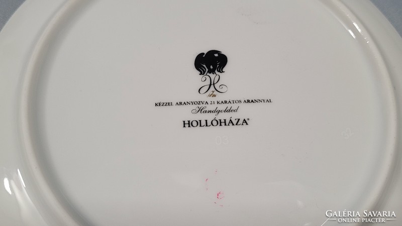 Hollóházi "Szász Endre ADRIA" porcelán dísztányér, fali tányér