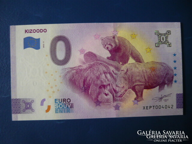 Germany 0 euro 2022 kizoodo rhinoceros red panda monkey! Rare commemorative paper money