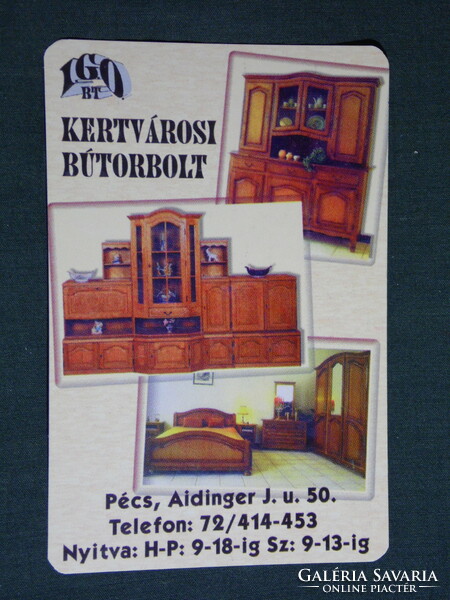 Card calendar, igo garden furniture store, interior design, bedroom furniture, Pécs, 1999, (6)
