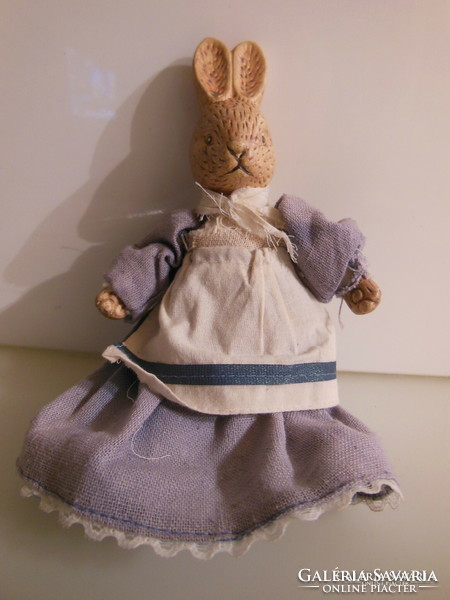 Rabbit - usa - 20 x 12 cm - handmade - cotton - resin head - perfect