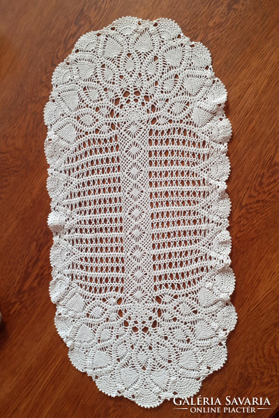 Crochet lace tablecloth. 60X30 cm