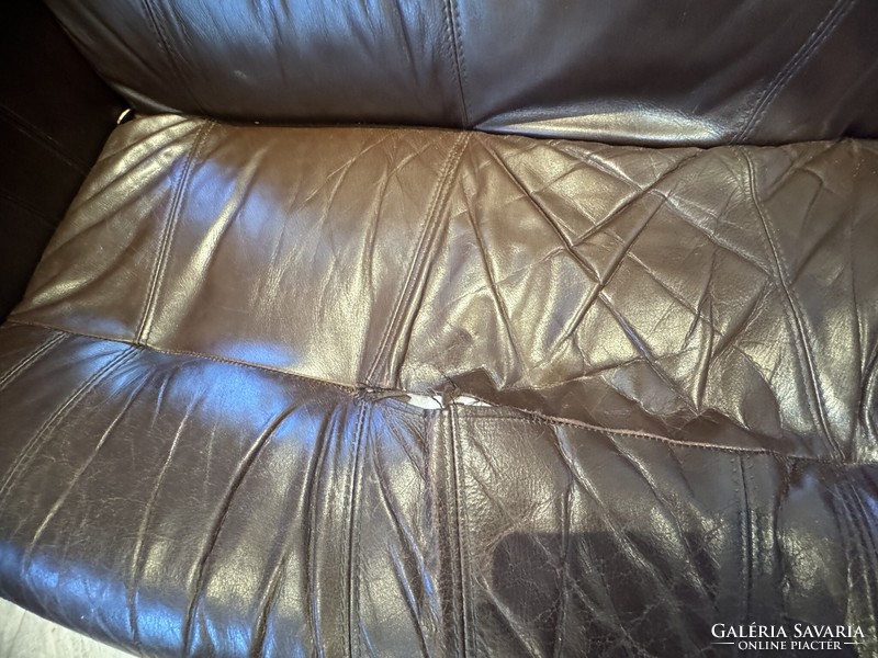 Leather sofa set 3-2-1