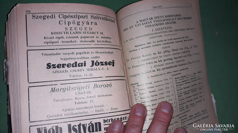 1942. Dr. József Kovács - postal specialist calendar 1942. Year book according to the pictures postal specialist calendar
