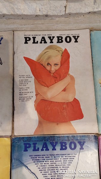 7 db régi PLAYBOY magazin 1968, 1969, 1970.