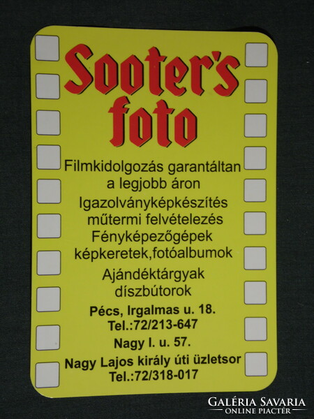 Kártyanaptár, Sooter's fotó üzlet, Pécs, 1999, (6)