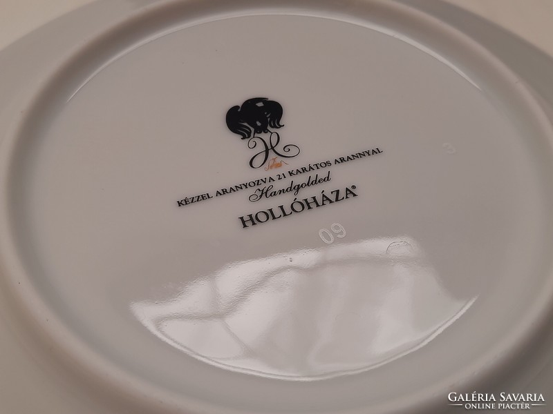Szász Endre Hollóházi porcelán Adria süteményes készlet