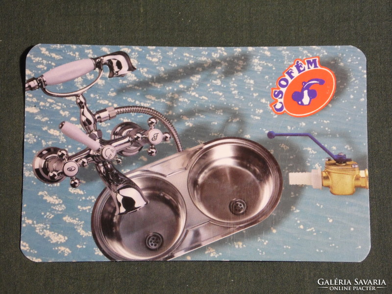 Card calendar, csofém fine fittings trade, faucet, sink tray, 1998, (6)