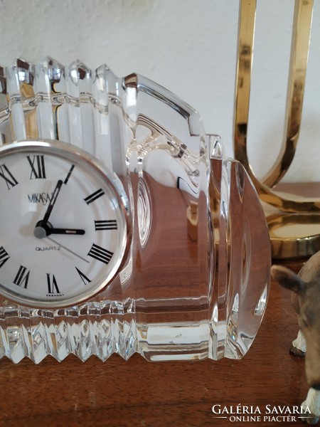 Art deco - crystal, table clock