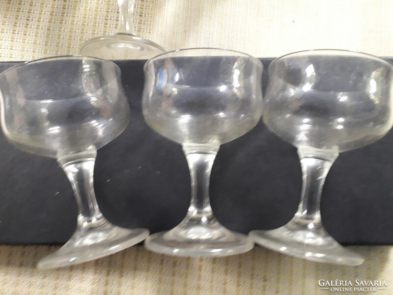 Glass short drink shaped stemmed glasses set of 6 flawless