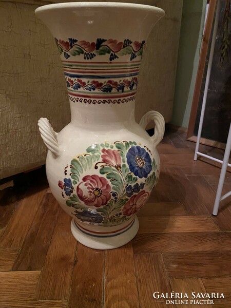Gardi László kerámia nagy váza, gyümölcskosár és tálca