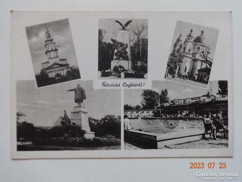 Old postmarked postcard: brick, details