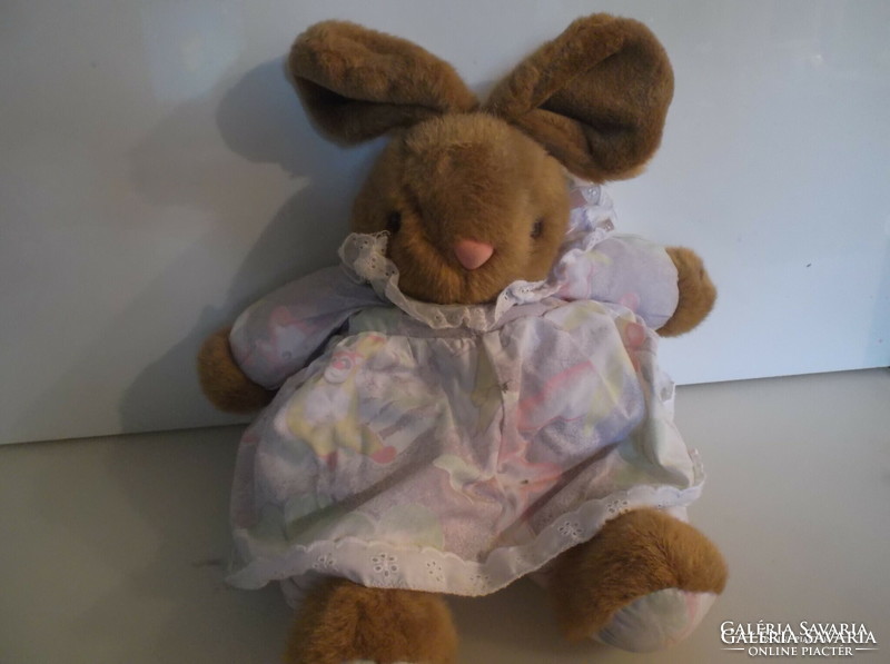 Rabbit - 40 x 35 cm - extra soft - plush - cotton - brand new - exclusive - German - flawless