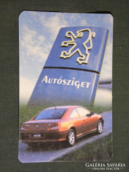 Kártyanaptár, Peugeot autósziget márkakereskedés, szerviz, Pécs, Szekszárd,1998, (6)