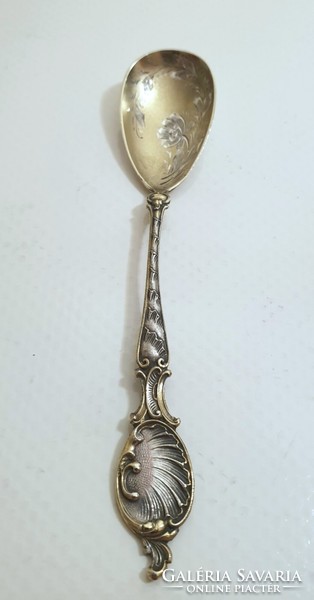 5 silver Art Nouveau coffee spoons