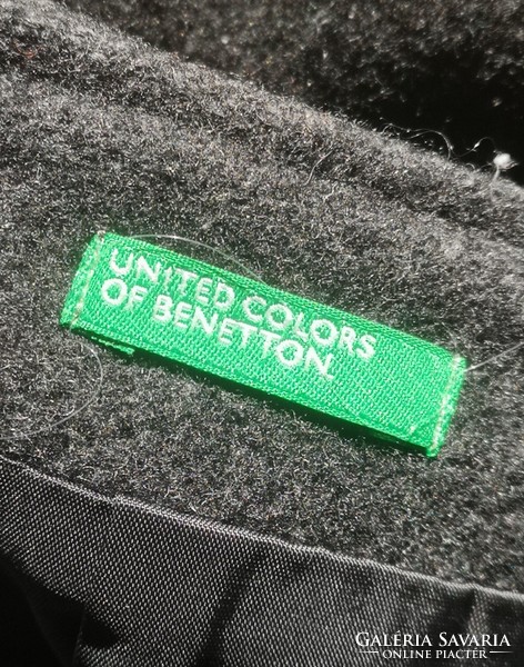 Benetton 38-as gyapjú miniszoknya antracit szürke
