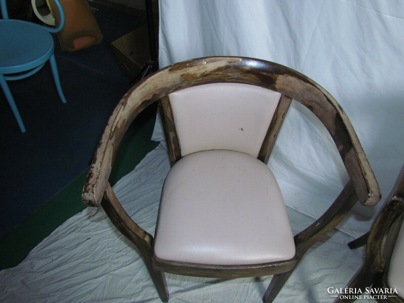 3 antique art-deco armchairs