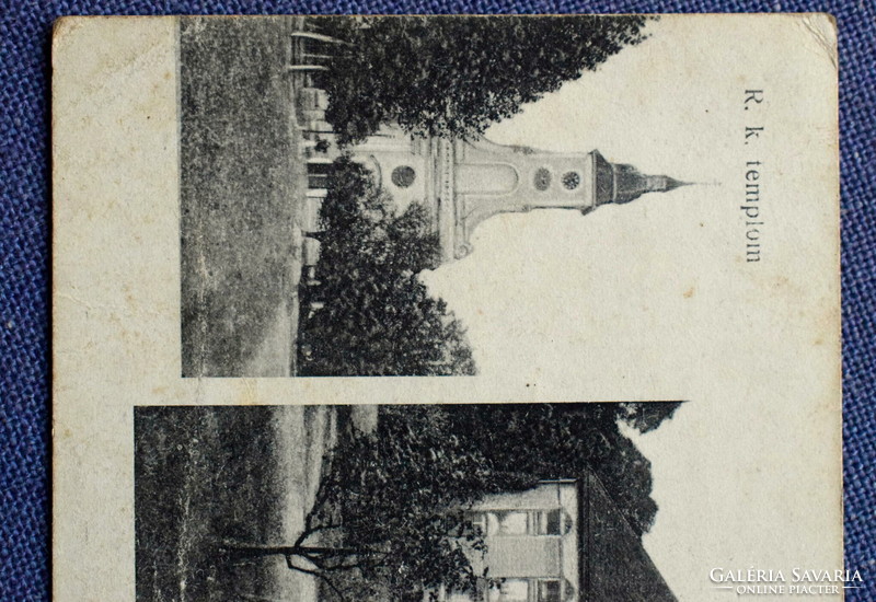 Németbóly mozaiklap - Hg Montenuovo kastély , Rk templom  1913?
