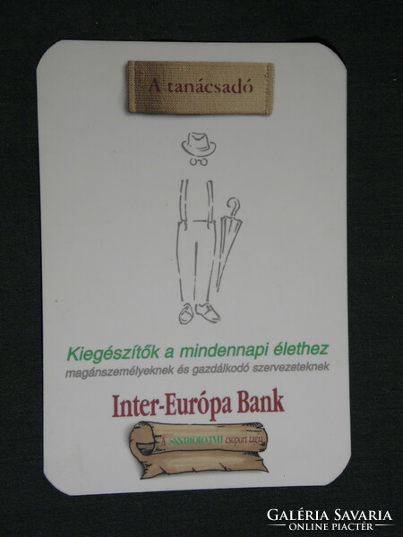 Kártyanaptár, Inter Európa Bank, Budapest, grafikai rajzos, 1999, (6)