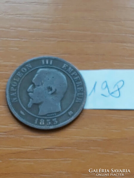 France 10 centimes 1853 mintmark: 