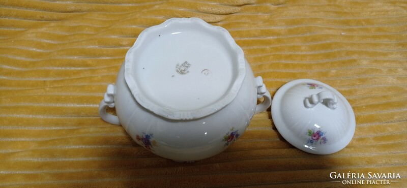 Zsolnay sugar bowl, wild rose, belonging to tea set. It is in factory condition.