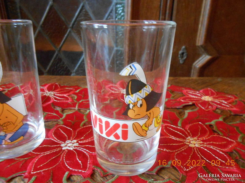 Retro glass cup, Viki Indian 2 pcs