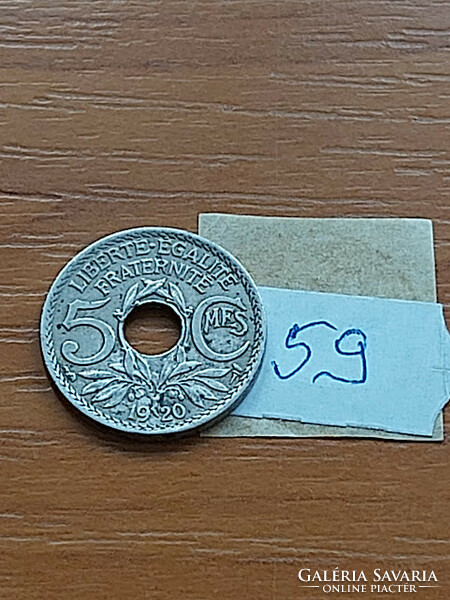 FRANCIAORSZÁG 5 CENTIMES 1920 Réz-nikkel, 19 mm  59.