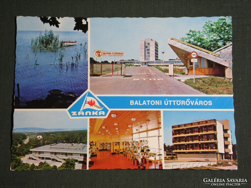 Postcard, Zanka, the pioneering city of Balaton, mosaic details