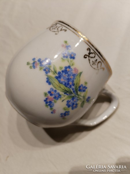 Antik porcelán csésze - nefelejcs