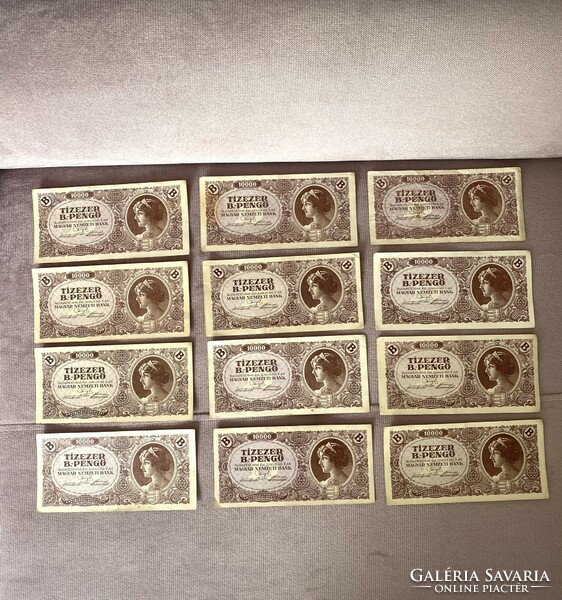 Ten thousand b.-Pengő 10000 b.-Pengő 1946 nice condition, crisp banknotes