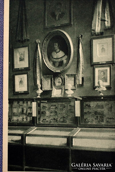 A detail of the main hall of the Petőfi house - postcard commemorating the Petőfi centenary 1923