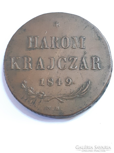 Nice condition!!! Hungarian War of Independence 3 krajcár 1849 bronze medal